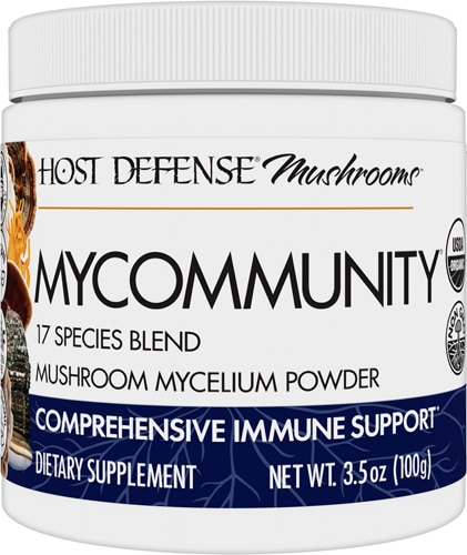Органический порошок Mushrooms MyCommunity для комплексной поддержки иммунитета -- 3,5 унции Host Defense