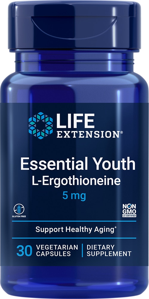 Essential Youth L-эрготионеин — 5 мг — 30 вегетарианских капсул Life Extension