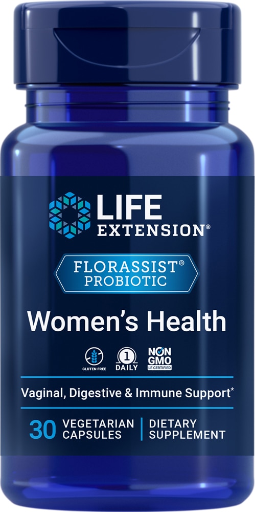 Florassist Пробиотики для женского здоровья - 30 растительных капсул - Life Extension Life Extension