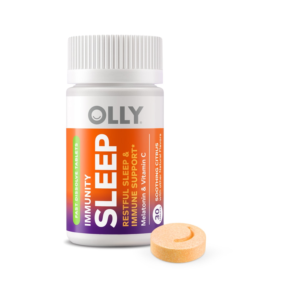 Immunity Sleep Fast растворяет успокаивающие цитрусовые – 30 таблеток OLLY
