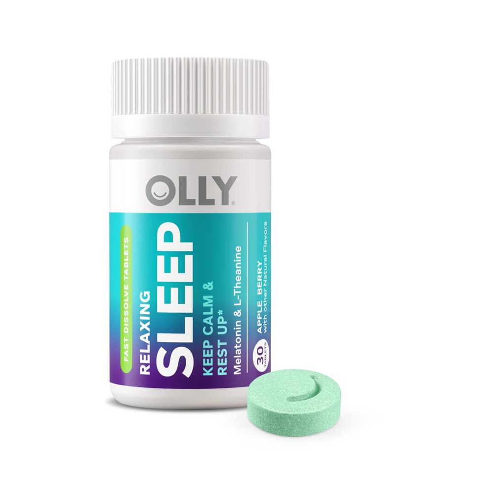 Расслабляющий сон быстро растворяет яблочную ягоду — 30 таблеток OLLY