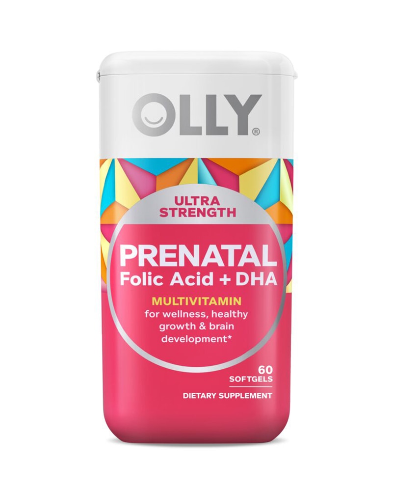 Ultra Strength Prenatal Folic Acid + DHA Multivitamin -- 60 Softgels (Мягкие капсулы) OLLY