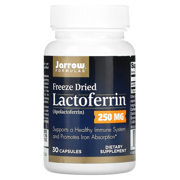 Lactoferrin, Freeze Dried, 250 mg, 30 Capsules Jarrow Formulas
