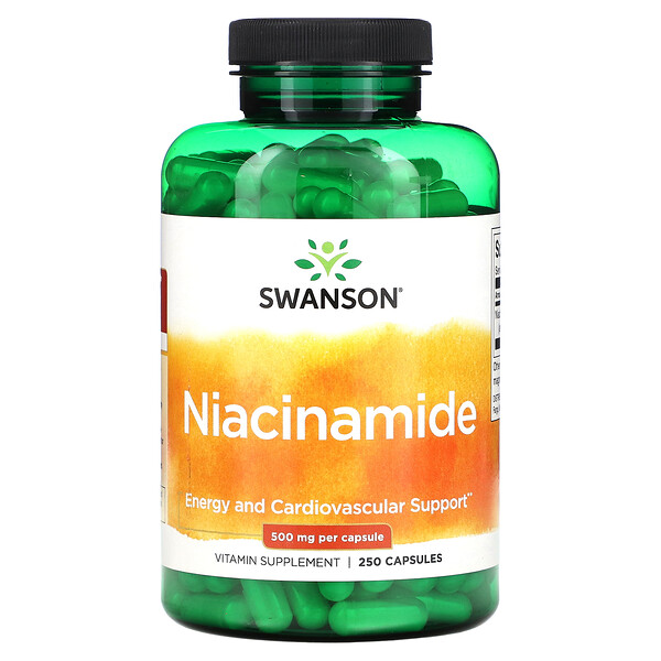 Ниацинамид - 500 мг - 250 капсул - Swanson Swanson