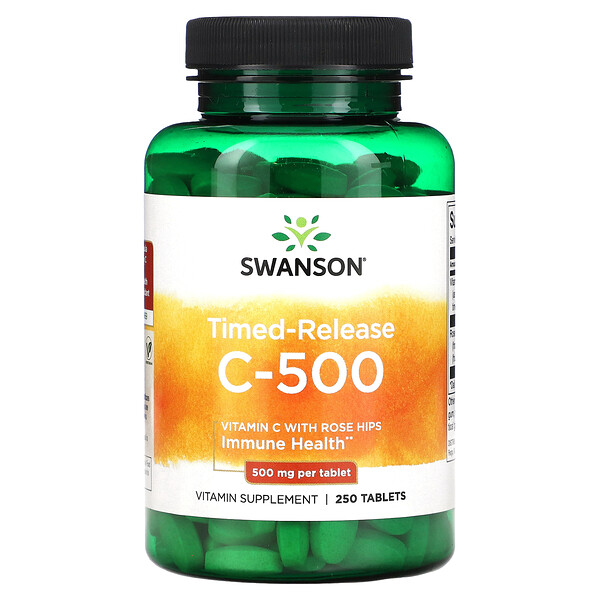 Витамин C с шиповником - 500 мг - 250 таблеток - Swanson Swanson