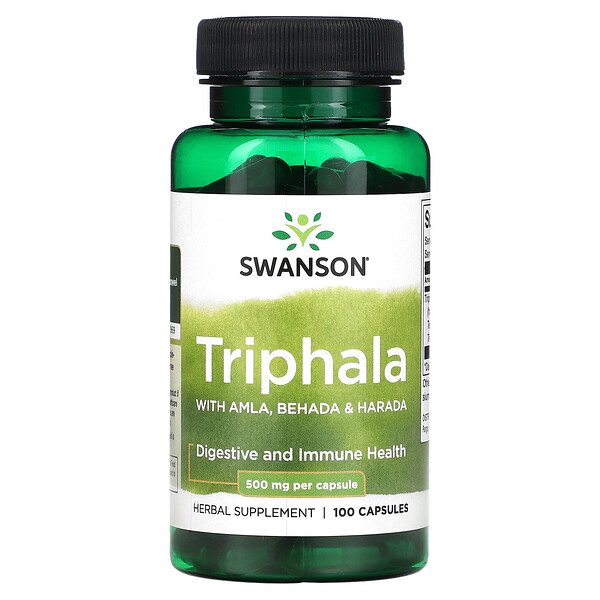 Triphla with Amla, Behada & Harada, 500 mg, 100 Capsules Swanson