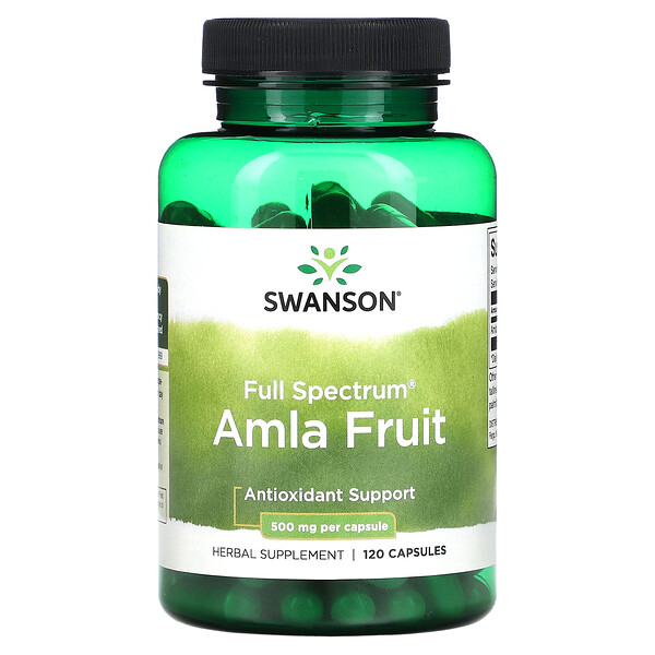 Full Spectrum Amla Fruit, 500 мг, 120 капсул Swanson