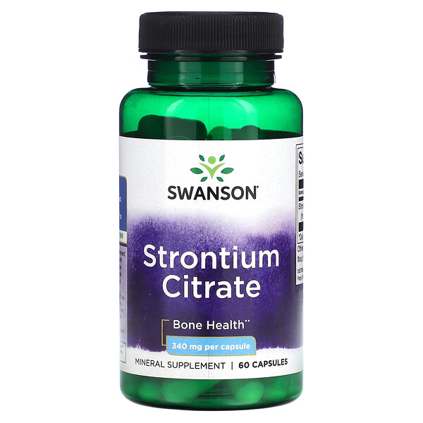 Strontium Citrate, 340 mg, 60 Capsules (Капсулы) Swanson