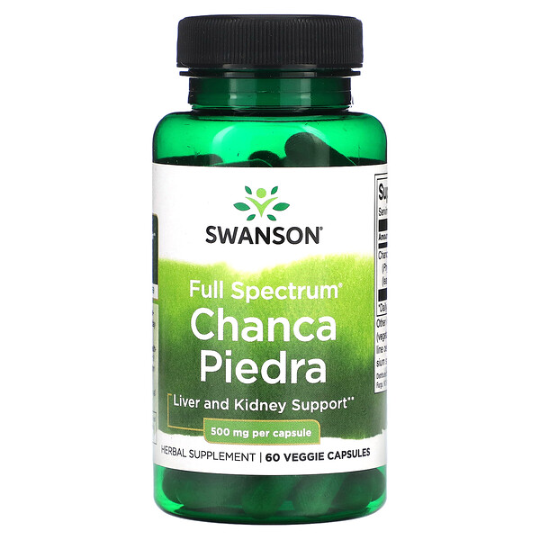 Full Spectrum Chanca Piedra, 500 мг, 60 растительных капсул Swanson