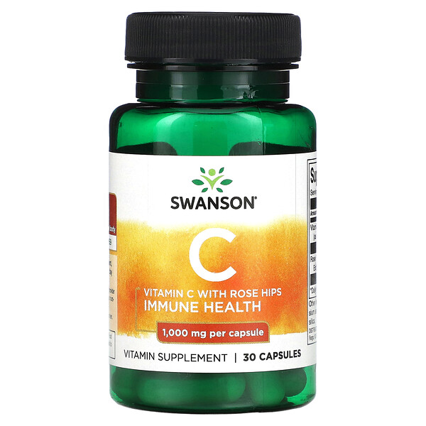 Витамин C с Шиповником - 1000 мг - 30 капсул - Swanson Swanson