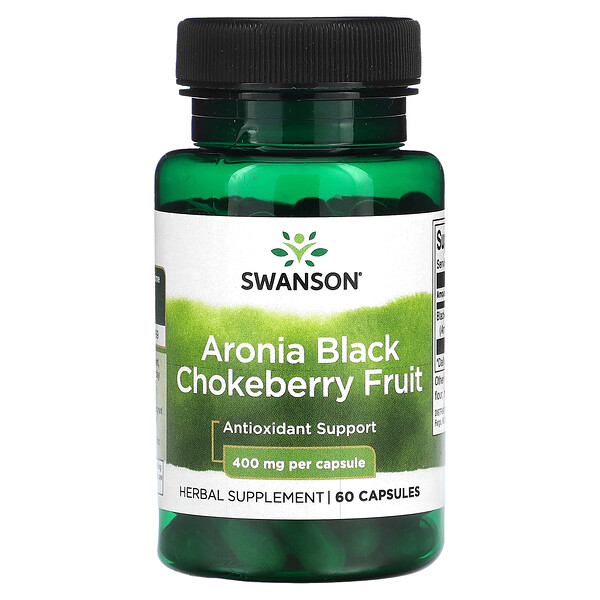 Aronia Black Chokeberry Fruit, 400 mg, 60 Capsules (Капсулы) Swanson