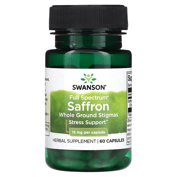 Шафран, 15 мг, 60 капсул Swanson