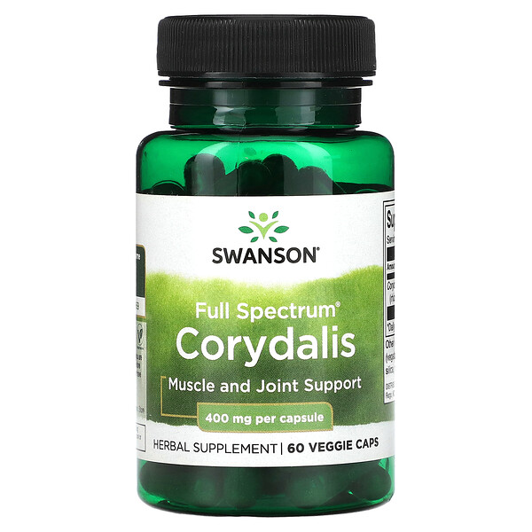 Full Spectrum Corydalis, 400 mg, 60 Veggie Caps (Вегетарианские капсулы) Swanson