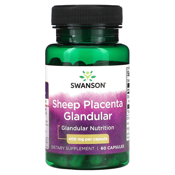 Sheep Placenta Glandular, 400 mg, 60 Capsules (Капсулы) Swanson