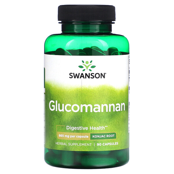 Glucomannan, 665 mg, 90 Capsules (Капсулы) Swanson