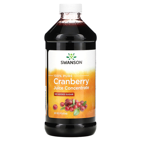 100% Pure Cranberry Juice Concentrate, 16 fl oz (473 ml) Swanson