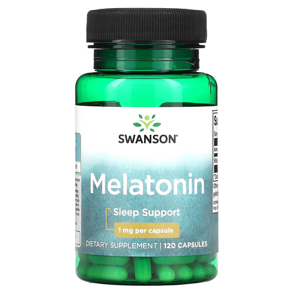 Мелатонин, 1 мг, 120 капсул Swanson
