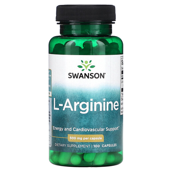L-Arginine, 500 mg, 100 Capsules Swanson