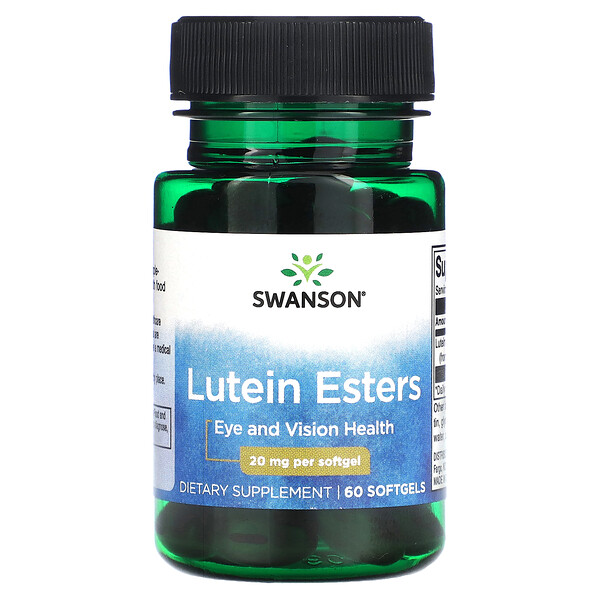 Лютеиновые Эфиры - 20 мг - 60 мягких капсул - Swanson Swanson