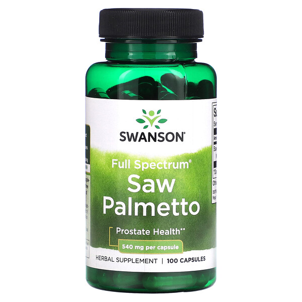 Пила Пальметто - 540 мг - 100 капсул - Swanson Swanson