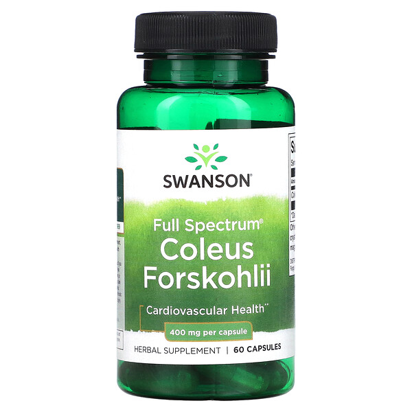 Полный спектр Coleus Forskohlii, 400 мг, 60 капсул Swanson