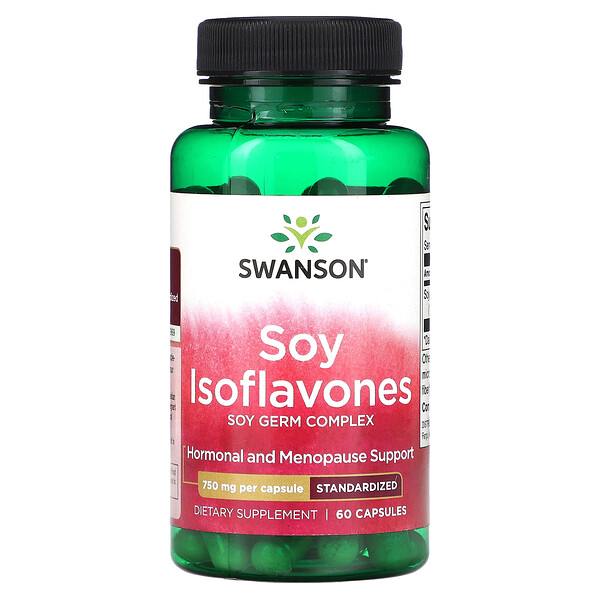 Соевые изофлавоны, 750 мг, 60 капсул Swanson