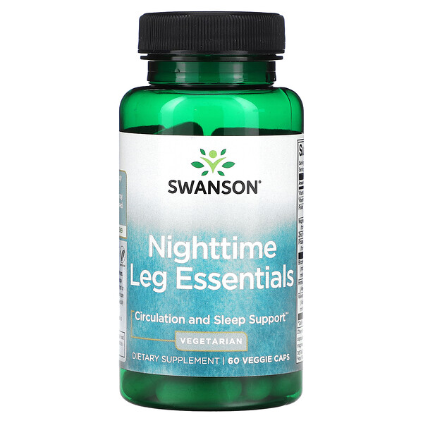 Nighttime Leg Essentials, 60 растительных капсул Swanson
