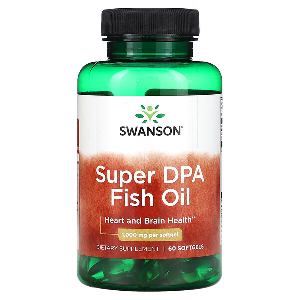 Рыбий жир Super DPA, 1000 мг, 60 мягких таблеток Swanson