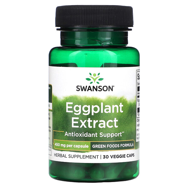 Eggplant Extract , 450 mg , 30 Veggie Caps (Вегетарианские капсулы) Swanson