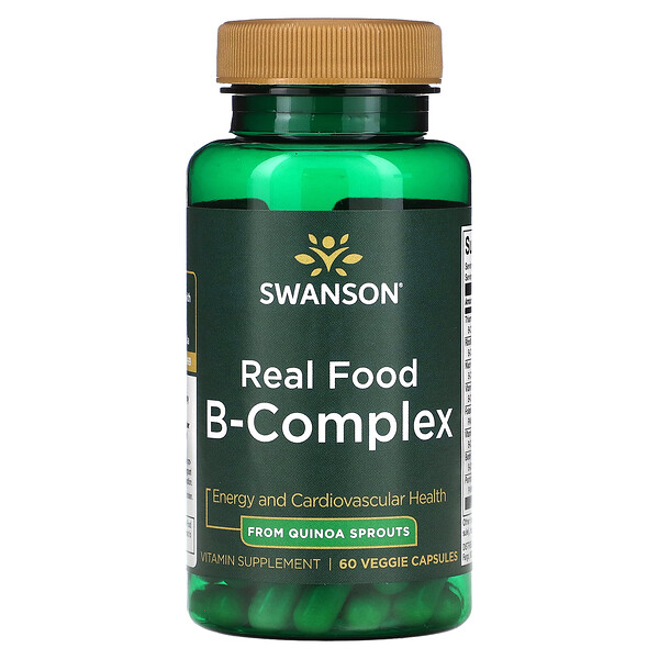 Real Food B-Complex - 60 растительных капсул - Swanson Swanson