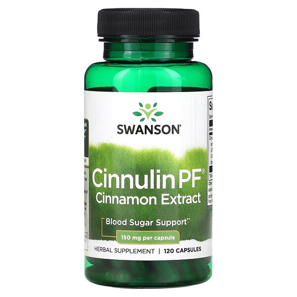 Cinnulin PF, Экстракт корицы, 150 мг, 120 капсул Swanson