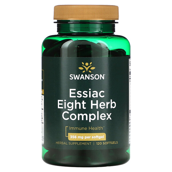 Комплекс Essiac Eight Herb, 356 мг, 120 мягких таблеток Swanson