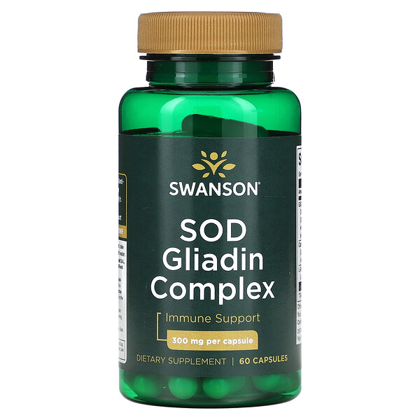 SOD Глиадин Комплекс, 300 мг, 60 капсул - Swanson Swanson