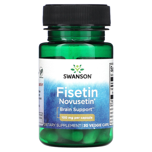 Фисетин Новусетин, 100 мг, 30 растительных капсул Swanson