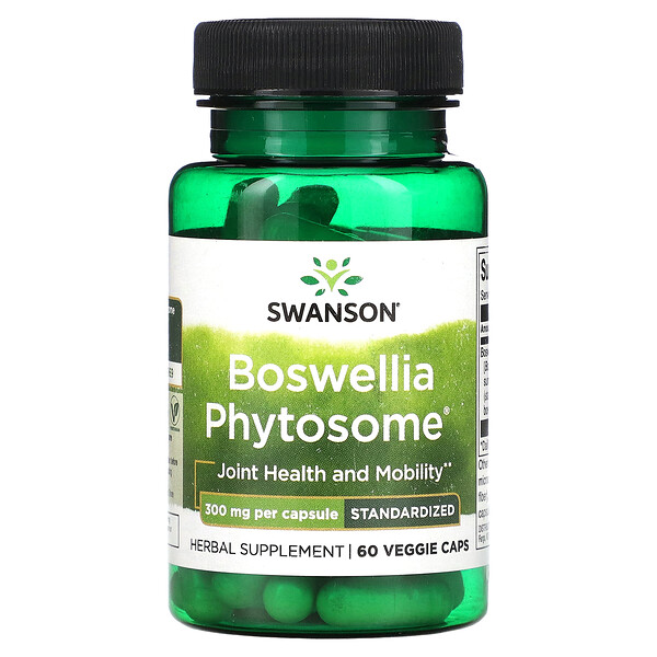 Фитосомы босвеллии, 300 мг, 60 растительных капсул Swanson