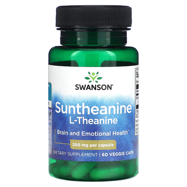 Suntheanine L-Theanine, 200 mg, 60 Veggie Caps Swanson