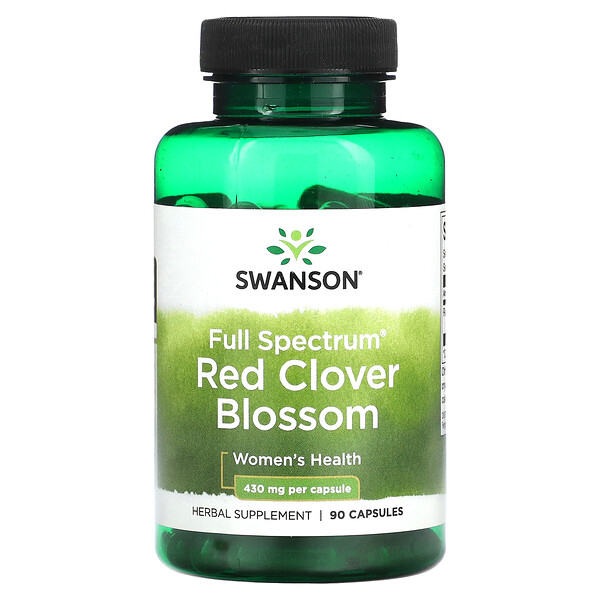 Красный клевер, цветок - 430 мг - 90 капсул - Swanson Swanson