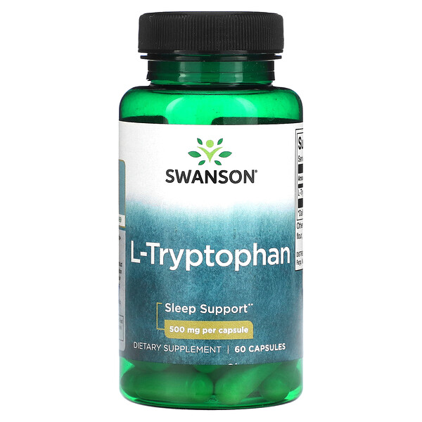 L-триптофан, 500 мг, 60 капсул Swanson
