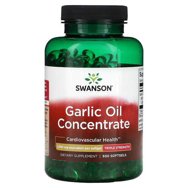 Garlic Oil Concentrate, 1,500 mg, 500 Softgels (Мягкие капсулы) Swanson