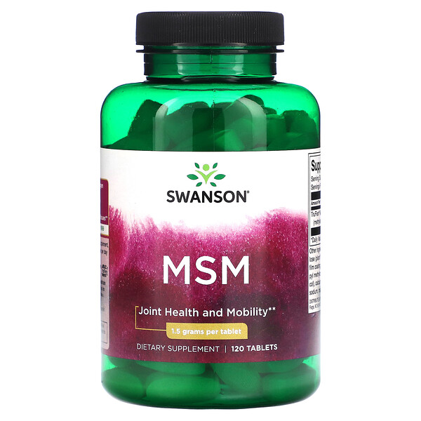 МСМ, 1,5 г, 120 таблеток Swanson