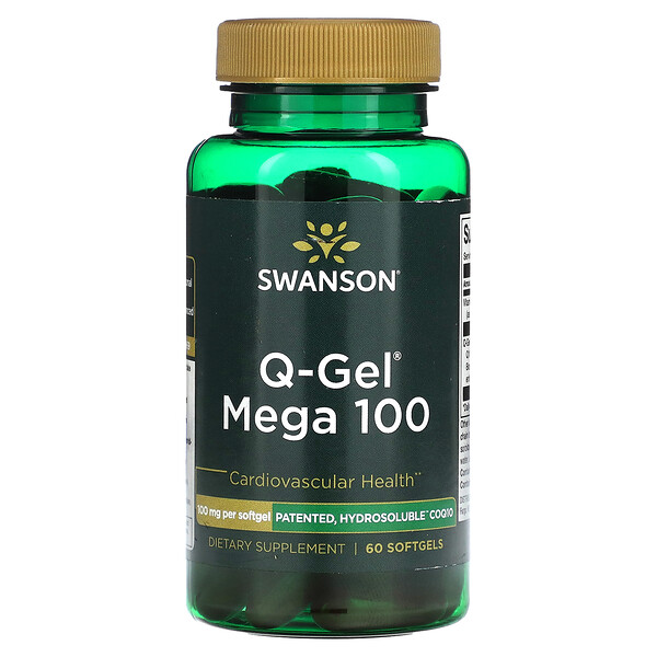 Q-Gel Mega 100, 100 мг, 60 мягких таблеток Swanson