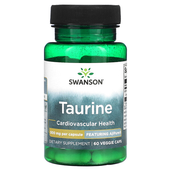 Таурин - 500 мг - 60 капсул - Swanson Swanson