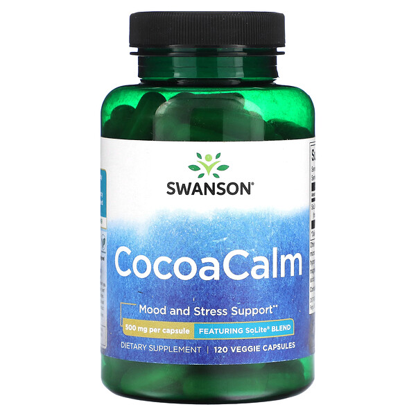 CocoaCalm, 500 мг, 120 растительных капсул Swanson