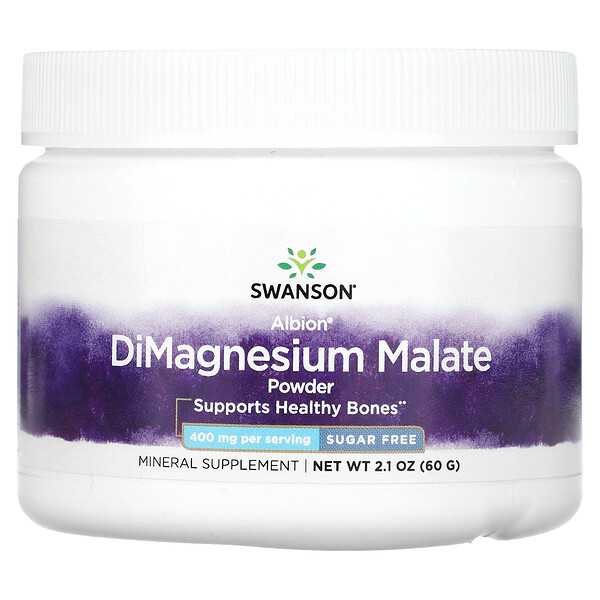 DiMagnesium Malate, 400 мг - 60 г - Swanson Swanson