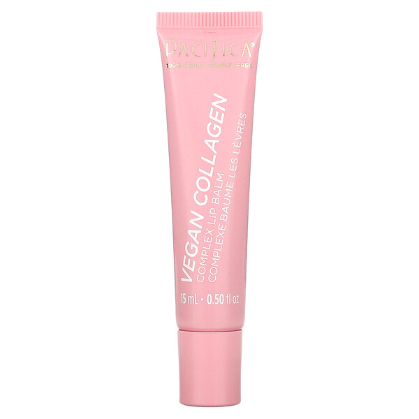 Vegan Collagen, Комплексный бальзам для губ, ванильный кекс с розовым отливом, 15 мл (0,5 жидк. унции) Pacifica