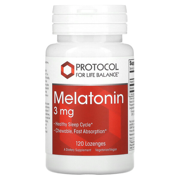 Мелатонин, 3 мг, 120 пастилок Protocol for Life Balance