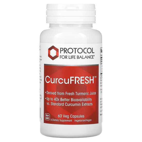 CurcuFRESH, 60 растительных капсул Protocol for Life Balance