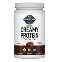 Organic Creamy Protein with Oatmilk Powder (Порошок) Chocolate Brownie -- 20 Serving (Порция) Garden of Life