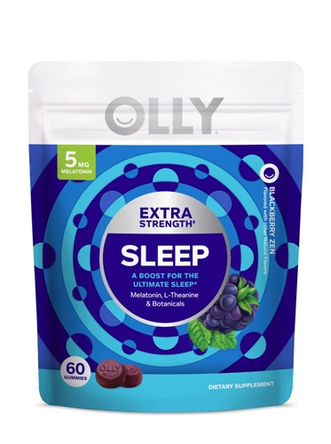 Extra Strength Sleep Gummies (Жевательные конфеты) Blackberry Zen -- 60 Gummies Olly