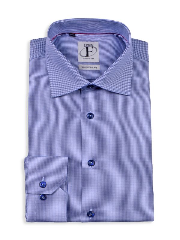 Фактурная классическая рубашка Contemporary Fit Finollo